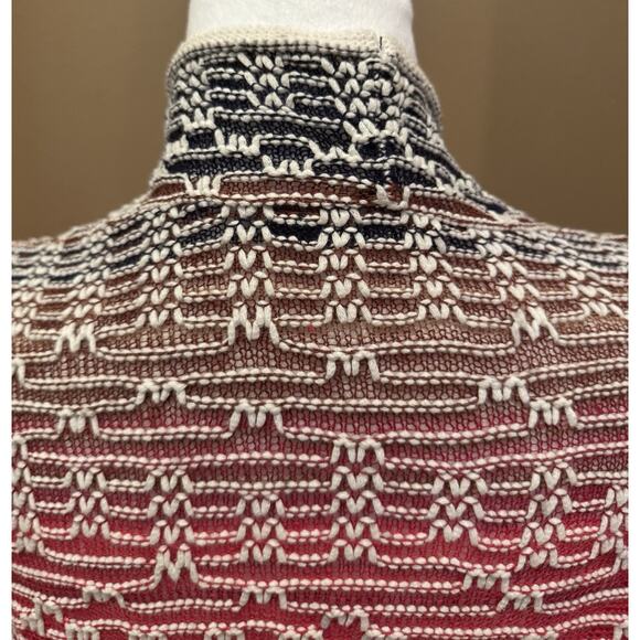 NIC+ZOE Fireside Cotton Blend Cardy Ombre Open Knit Cardigan Women’s Size L - Picture 3 of 7